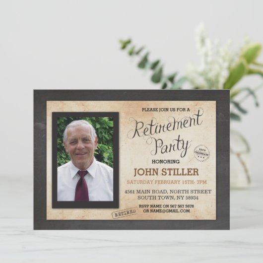 Uitnodiging tot foto-uitzending via Tint Rustic Pa (Staand voorkant)