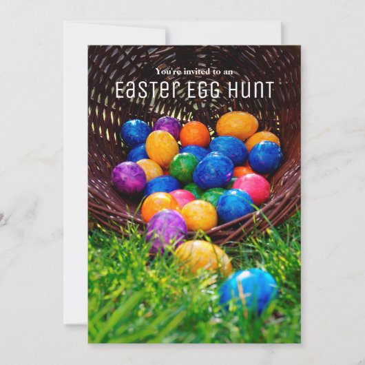 Uitnodiging tot foto van Easter Egg Hunt (Voorkant)