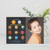 Uitnodiging tot foto van het zonnestelsel (Staand voorkant)