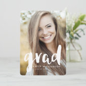Uitnodiging tot fotograaf voor modern Afstudeerder (Staand voorkant)