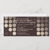 Uitnodiging tot Funky Cafe Modern Stippen Party (Achterkant)