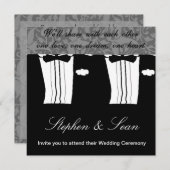 Uitnodiging tot Gay Wedding Ceremony (Voorkant / Achterkant)