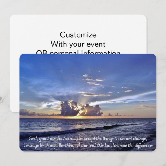 Uitnodiging tot gebed voor zonsondergang (Voorkant / Achterkant)