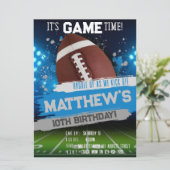 Uitnodiging tot geboorte Football Editable (Staand voorkant)