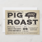  uitnodiging tot geboorte Pig Roast BBQ (Voorkant)