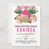 Uitnodiging tot geboorte van Boerderij van hobbydi (Voorkant)