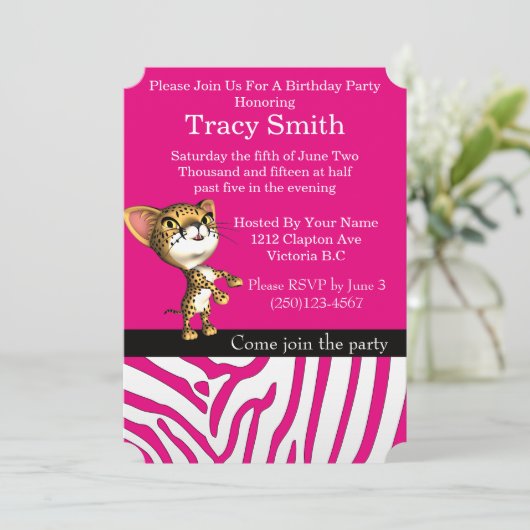 Uitnodiging tot geboorte van de Kastbare Partij op (Staand voorkant)