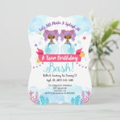 Uitnodiging tot geboorte van een Amerikaanse tweel (Staand voorkant)