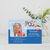 Uitnodiging tot geboorte van FOTO Girls (Staand voorkant)