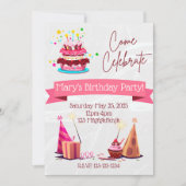 Uitnodiging tot geboorte van gepersonaliseerde mei (Voorkant)