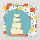 uitnodiging tot geboorte van kinderen - Stippen (Voorkant / Achterkant)