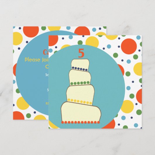  uitnodiging tot geboorte van kinderen - Stippen (Voorkant / Achterkant)