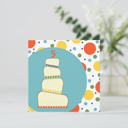  uitnodiging tot geboorte van kinderen - Stippen (Staand voorkant)