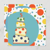 uitnodiging tot geboorte van kinderen - Stippen (Voorkant / Achterkant)