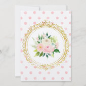 Uitnodiging tot geboorte van Kitten Cat Flowers (Achterkant)