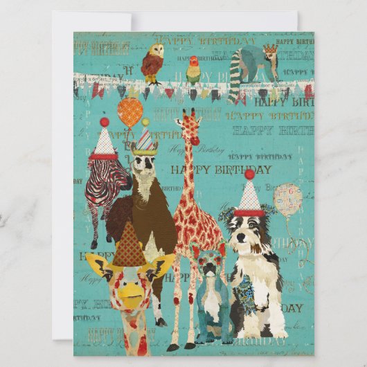 Uitnodiging tot geboorte van partijdieren (Achterkant)