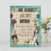 Uitnodiging tot geboorte van partijdieren (Staand voorkant)