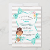 Uitnodiging tot geboorte van Tutu Excited Ballerin (Voorkant)