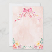 Uitnodiging tot geboorte van Tutu Excited Ballerin (Achterkant)