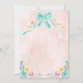 Uitnodiging tot geboorte van Tutu Excited Ballerin (Achterkant)