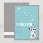  uitnodiging tot geboorte van White Tiger (Voorkant / Achterkant)