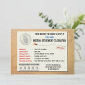 Uitnodiging tot geheime agent van Mission Retireme (Staand voorkant)