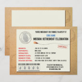 Uitnodiging tot geheime agent van Mission Retireme (Voorkant / Achterkant)