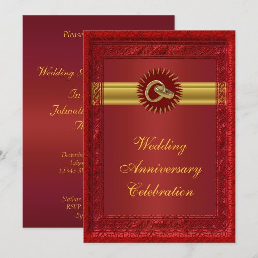 Uitnodiging tot gepersonaliseerde Jubileum voor we (Voorkant / Achterkant)