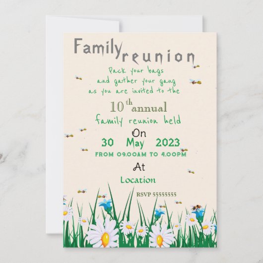 Uitnodiging tot gezinshereniging (Voorkant)