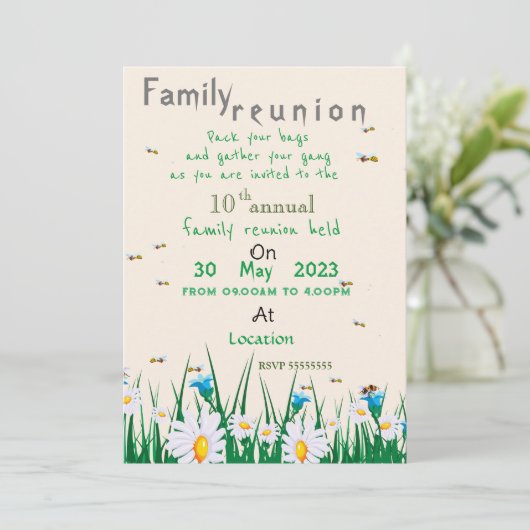 Uitnodiging tot gezinshereniging (Staand voorkant)