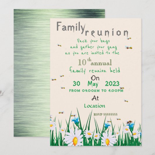 Uitnodiging tot gezinshereniging (Voorkant / Achterkant)