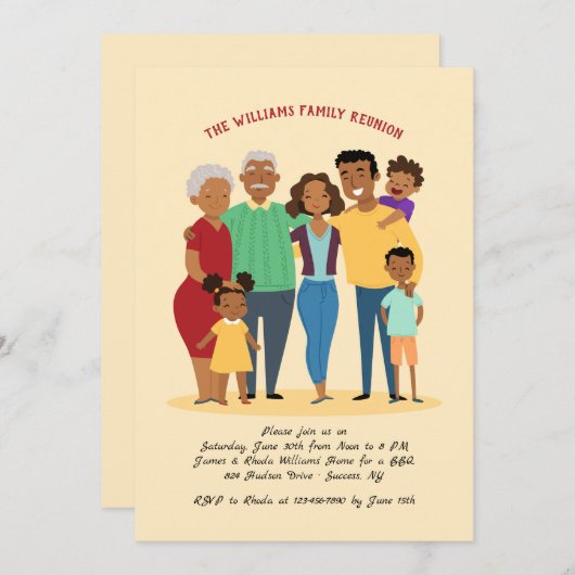 Uitnodiging tot gezinshereniging (Voorkant / Achterkant)