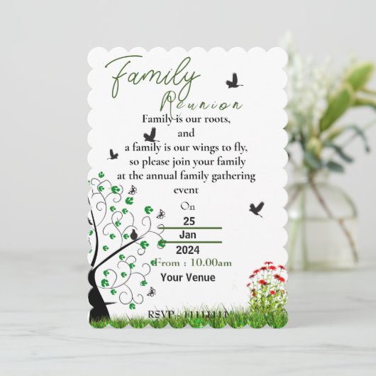 Uitnodiging tot gezinshereniging (Staand voorkant)