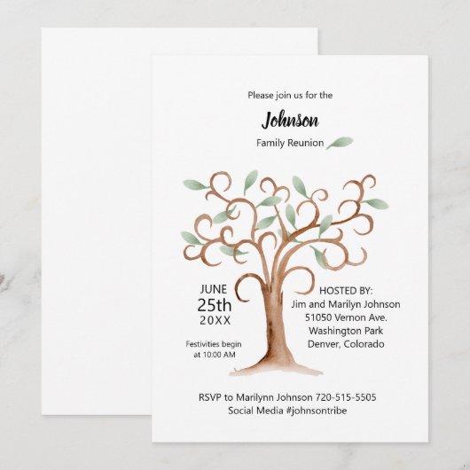 Uitnodiging tot gezinshereniging (Voorkant / Achterkant)