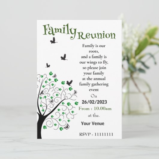 Uitnodiging tot gezinshereniging (Staand voorkant)