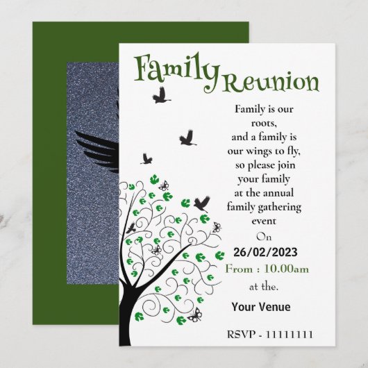 Uitnodiging tot gezinshereniging (Voorkant / Achterkant)