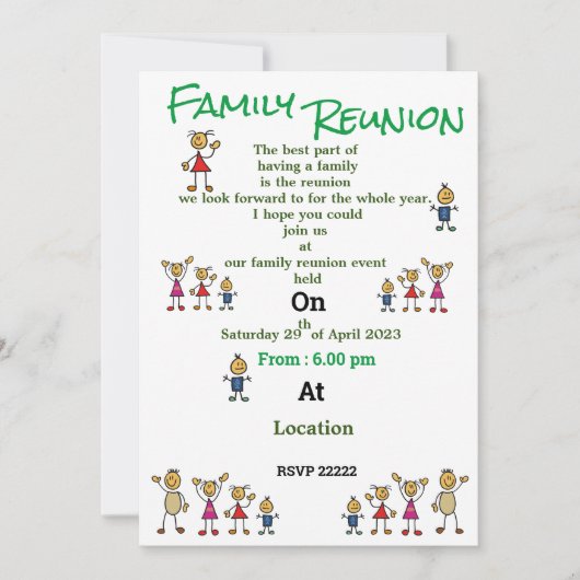 Uitnodiging tot gezinshereniging (Voorkant)