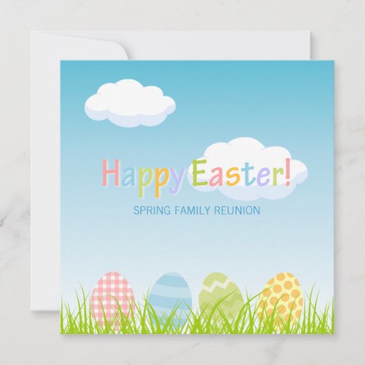 Uitnodiging tot gezinshereniging bij paaspartij (Voorkant)