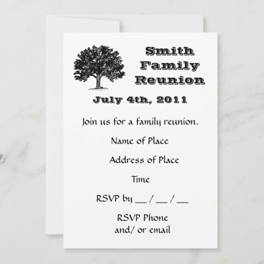 Uitnodiging tot gezinshereniging met envelop (Achterkant)