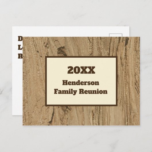 Uitnodiging tot gezinshereniging Rustic (Voorkant / Achterkant)