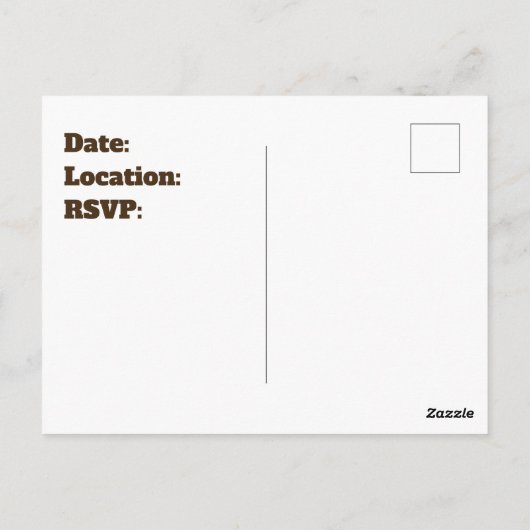 Uitnodiging tot gezinshereniging Rustic (Achterkant)