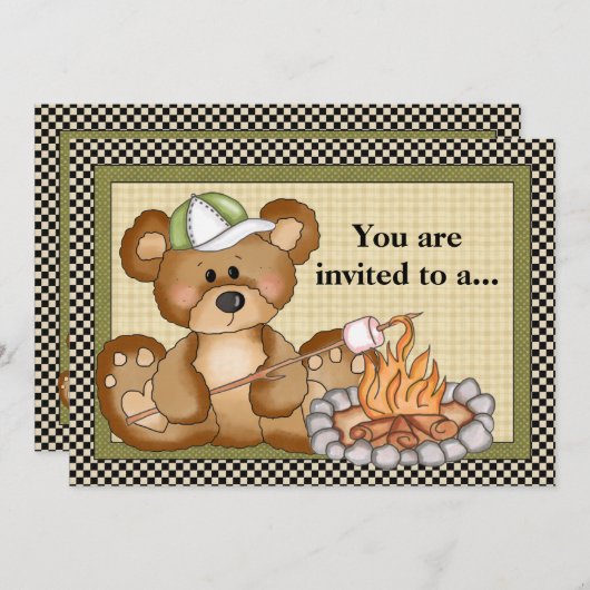 Uitnodiging tot gezinshereniging van Camping Beer (Voorkant / Achterkant)