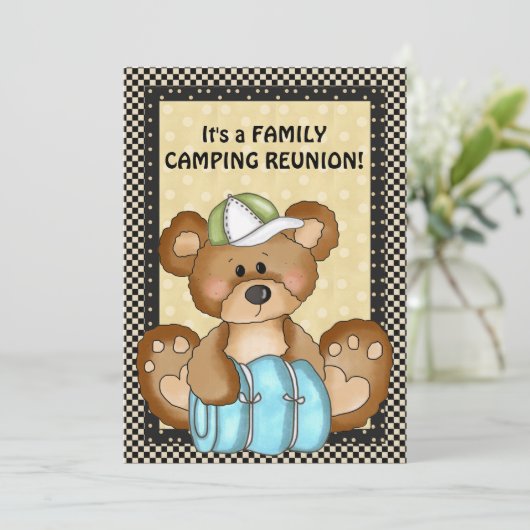 Uitnodiging tot gezinshereniging van Camping Beer (Staand voorkant)