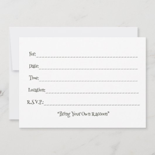 Uitnodiging tot Goddank Het is Vrijdag Partij (Achterkant)