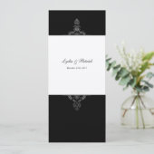 Uitnodiging tot Gold en Black Wedding (Staand voorkant)