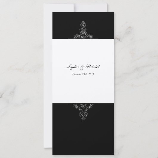 Uitnodiging tot Gold en Black Wedding (Voorkant)