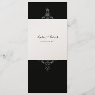 Uitnodiging tot Gold en Black Wedding