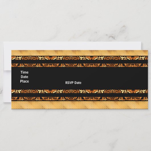 Uitnodiging tot gouden Afrika op zwart (Achterkant)