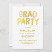 Uitnodiging tot gouden Afstuderen met finale verf (Achterkant)