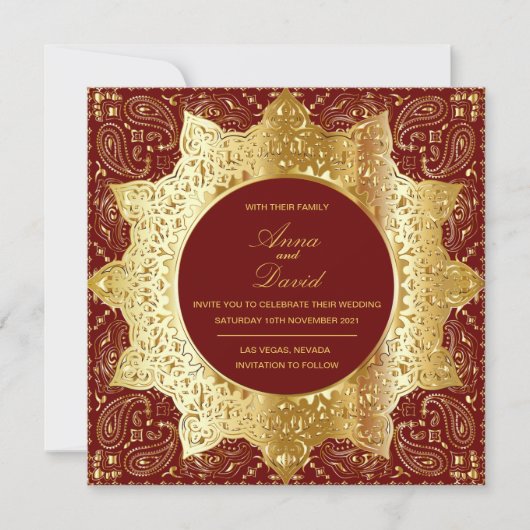  uitnodiging tot gouden bruiloft (Voorkant)